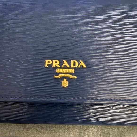 Slate Vitello leather Prada move wallet - Picture 4 of 13